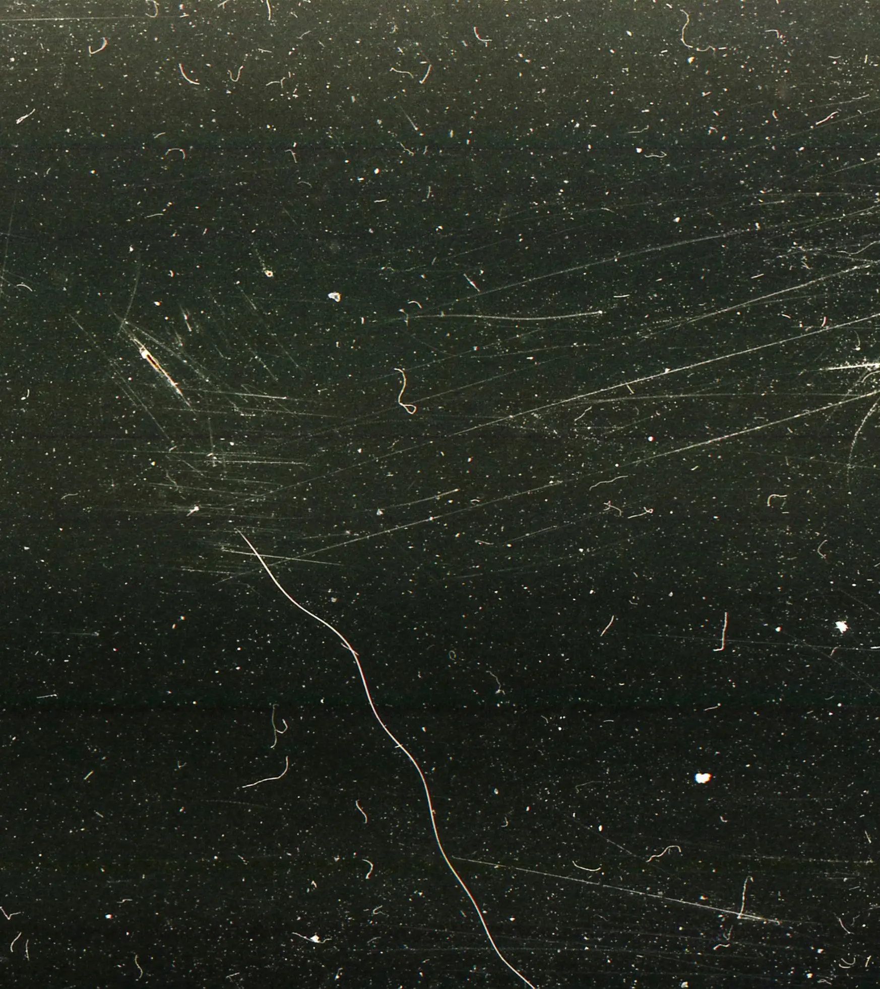 A textured surface with scratches and specks, giving a worn or aged appearance.