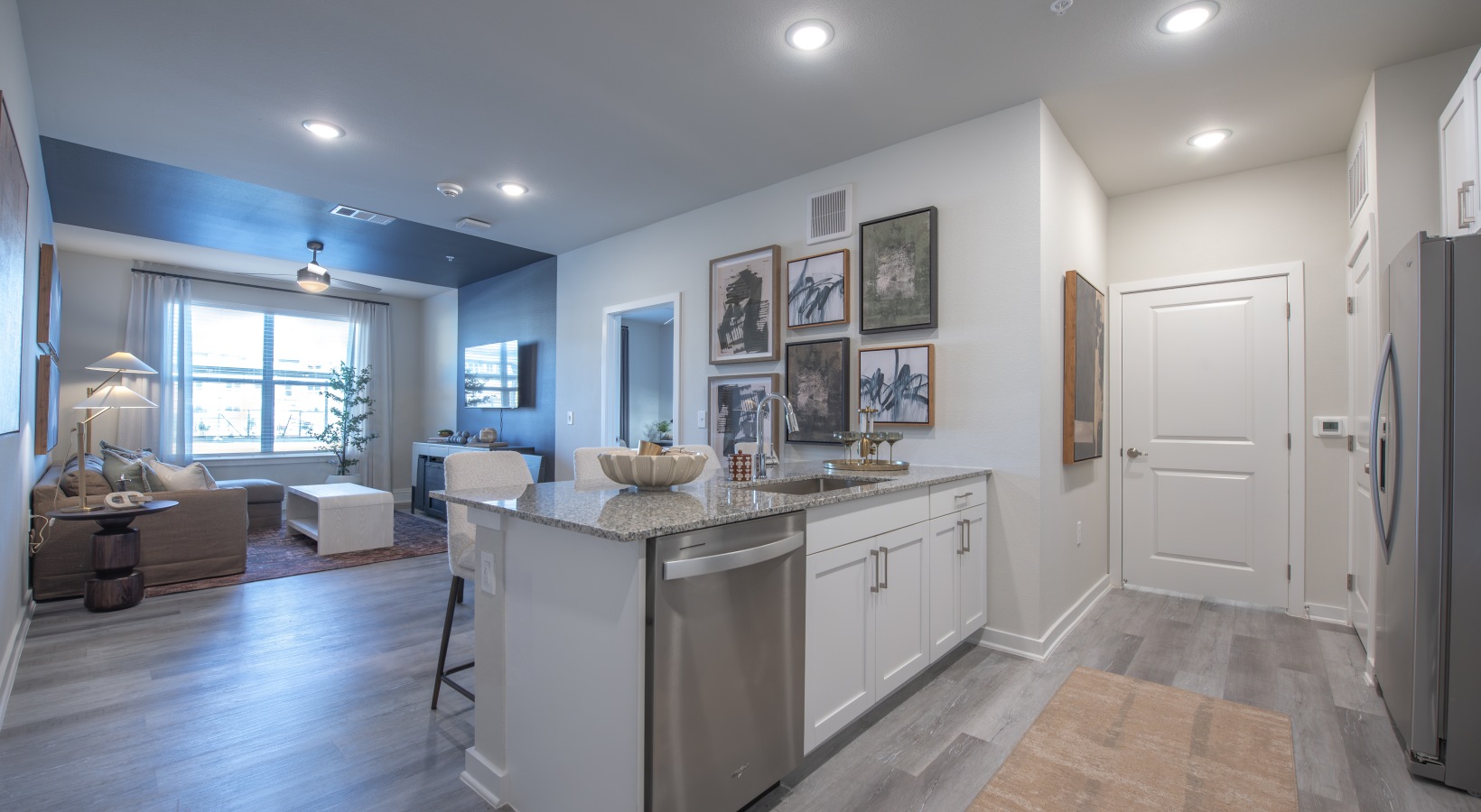 kitchen island with dishwasher and island