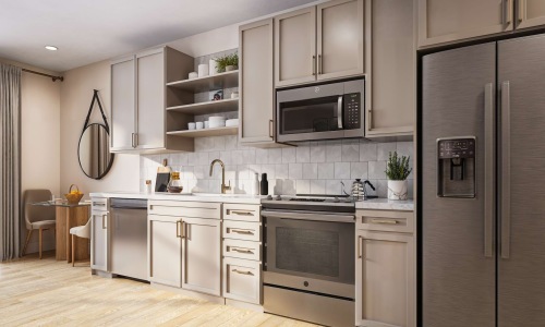 kitchen with stainless steel appliances
