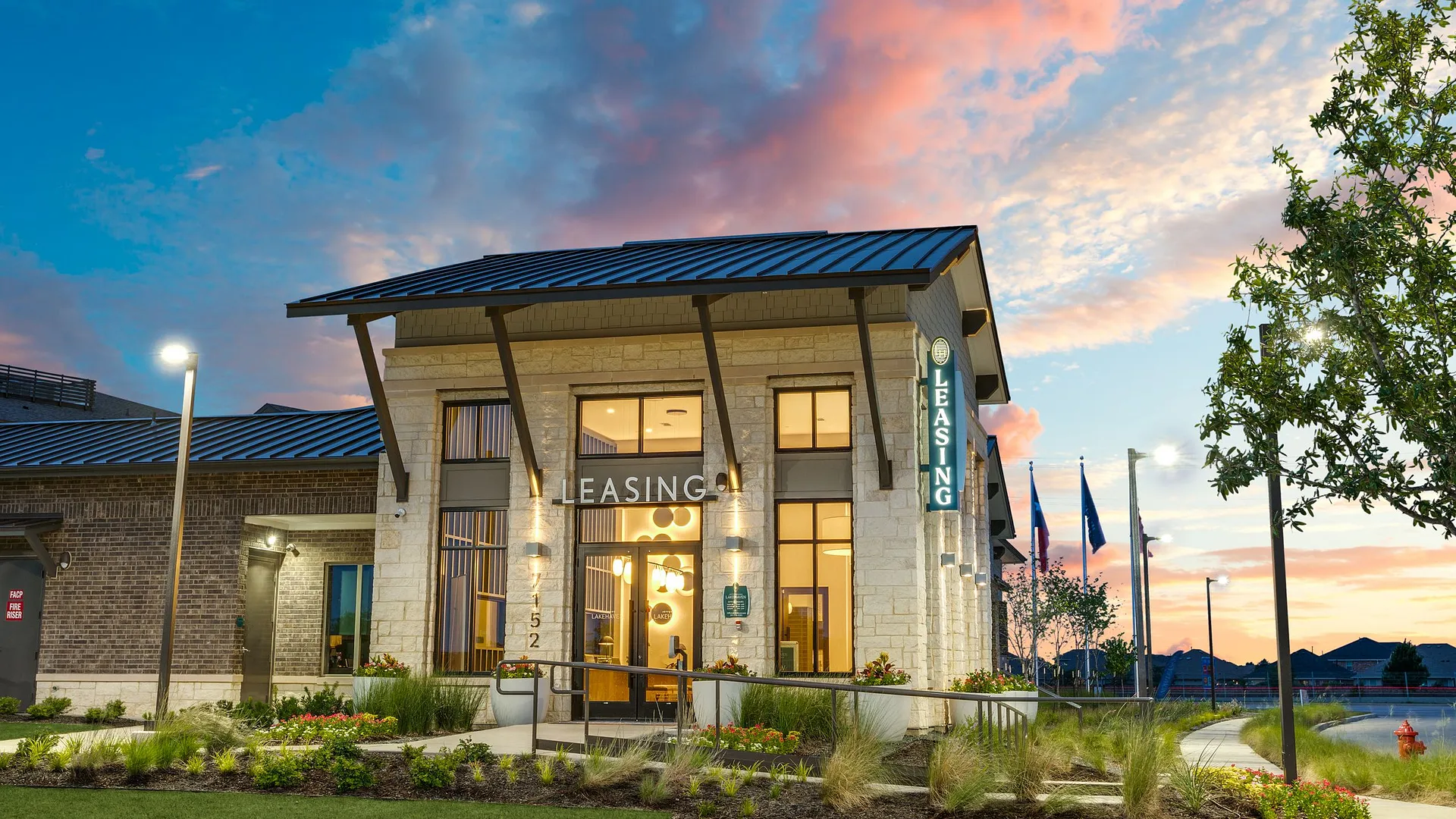 Outside view of leasing office
