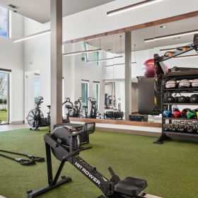 Fitness center with strength training and cardio equipment