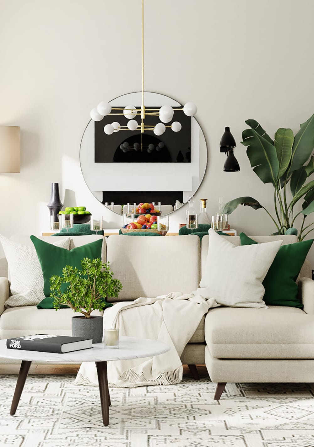 Cozy living room with plants at The Sierra Chelsea in New York, New York