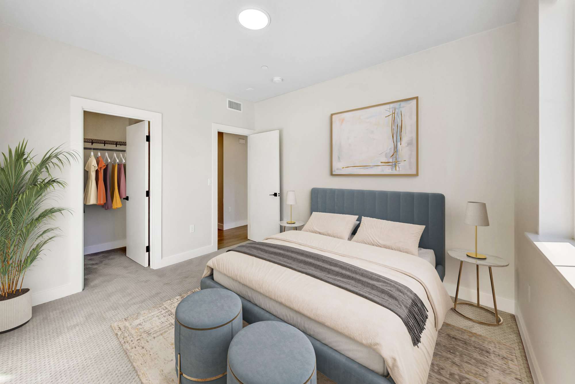 Large primary suite with spacious closet at Domaine at Napa Junction in American Canyon, California