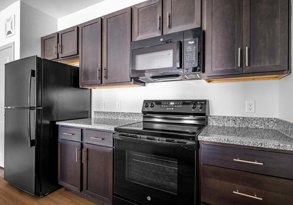 Spacious kitchen at Terrace at Southern Oaks in Dallas, Texas
