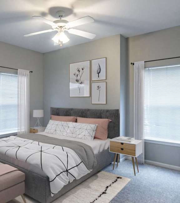 Beautiful Bright Bedroom With Wide Windows at Timber Lakes at Red Bridge, Kansas City, 64137