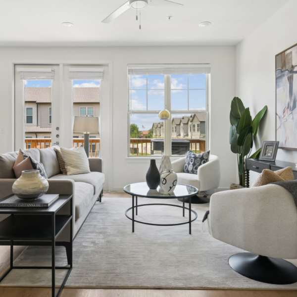 Living room of Caliza at The Loop in San Antonio, Texas