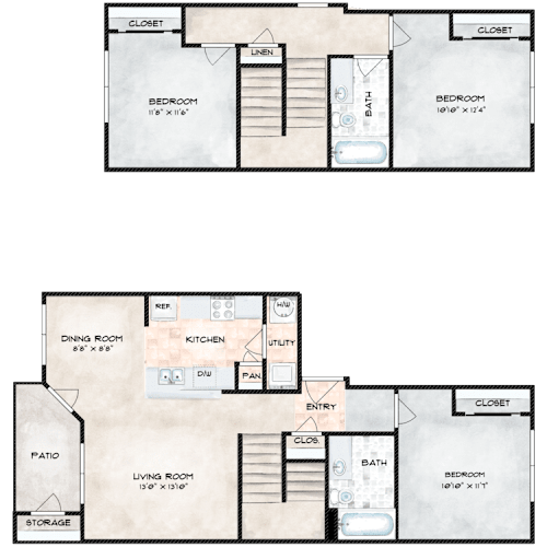 Floor Plan  the floor plan of a small house with a bedroom and a living room