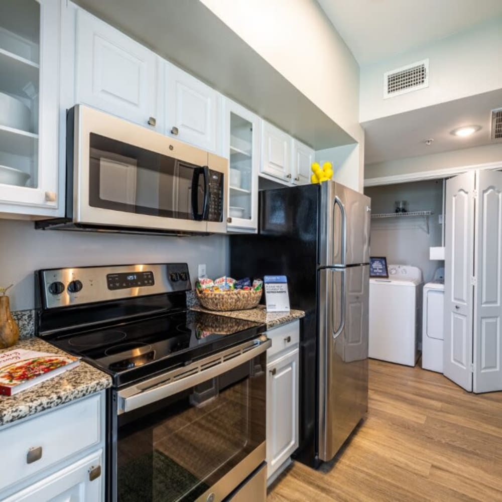 Living room area at Baypoint Apartments in Corpus Christi, Texas 