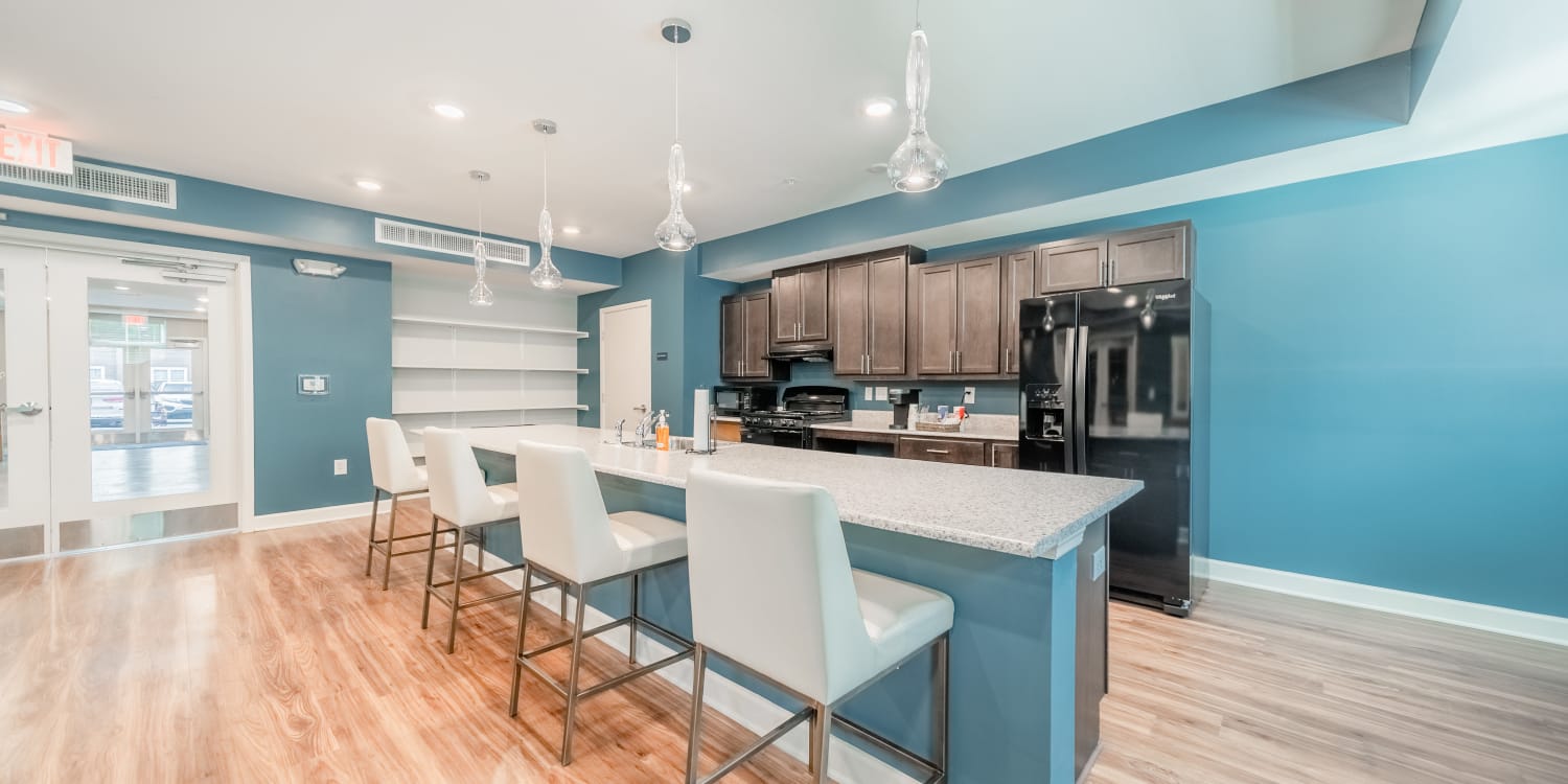 Kitchen with appliances at Harmony Place in Charlotte, North Carolina
