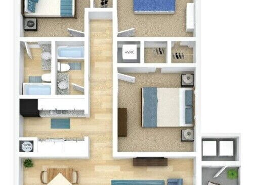3 Bed 2 Bath: Beds - 3: Baths - 2: SqFt Range - 1092 to