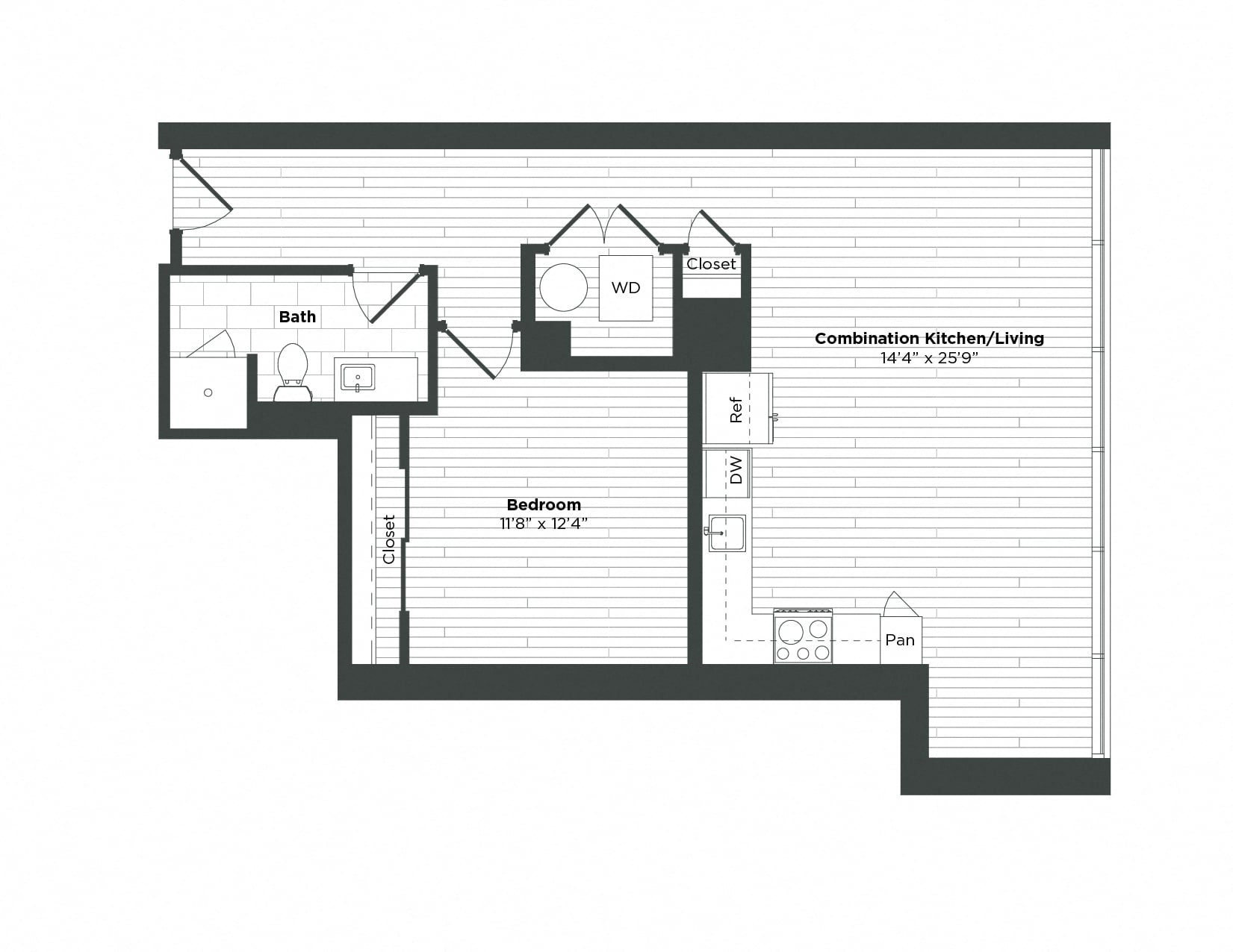 Apartment 1707 floorplan