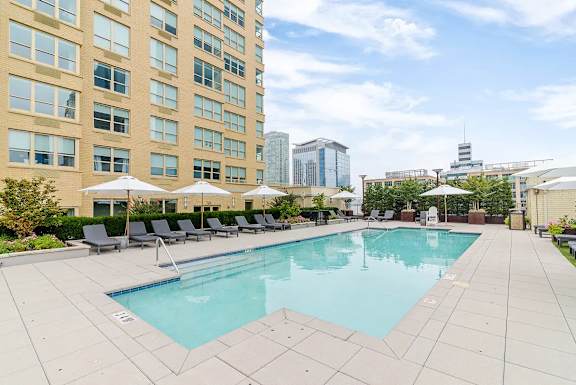 Swimming Pool at 65 Bay Street Apartments in Downtown Jersey City, NJ