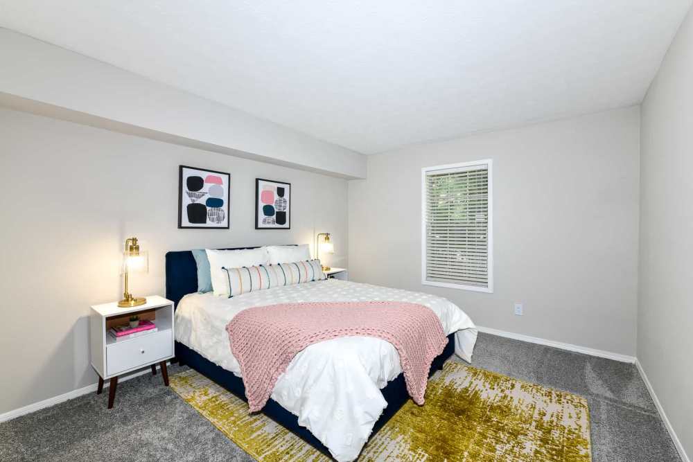 Bedroom in a model home at Preserve at Dunwoody in Dunwoody, Georgia