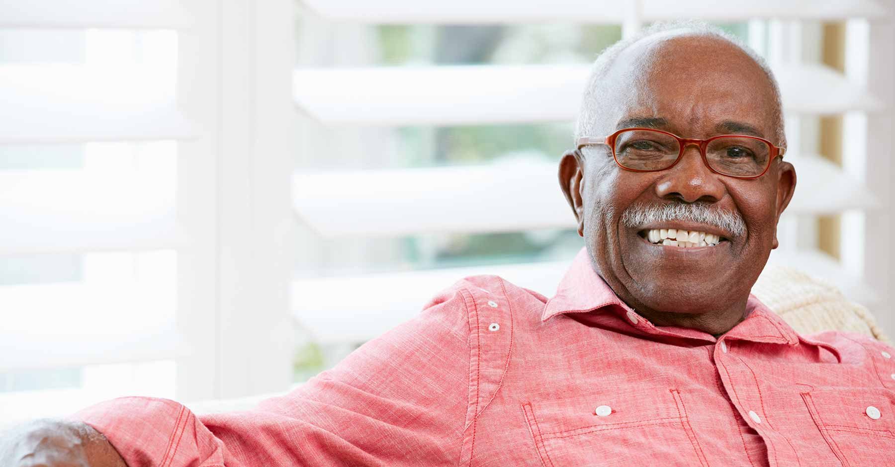 Senior citizen relaxing