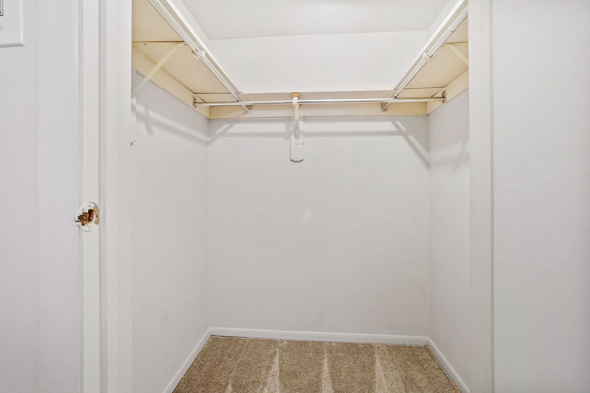 Park Place One apartment interior walk-in closet space