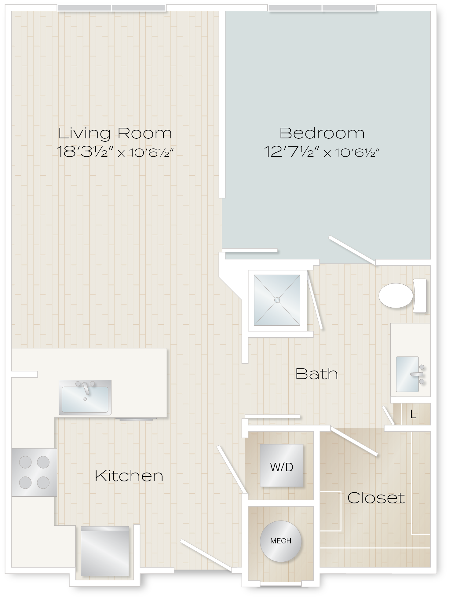 One Bedroom Apartment Aviator-