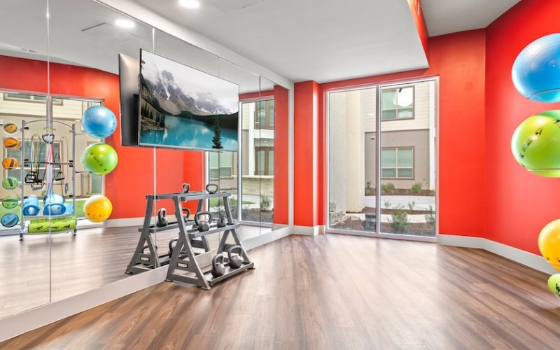 Fitness center in clubhouse