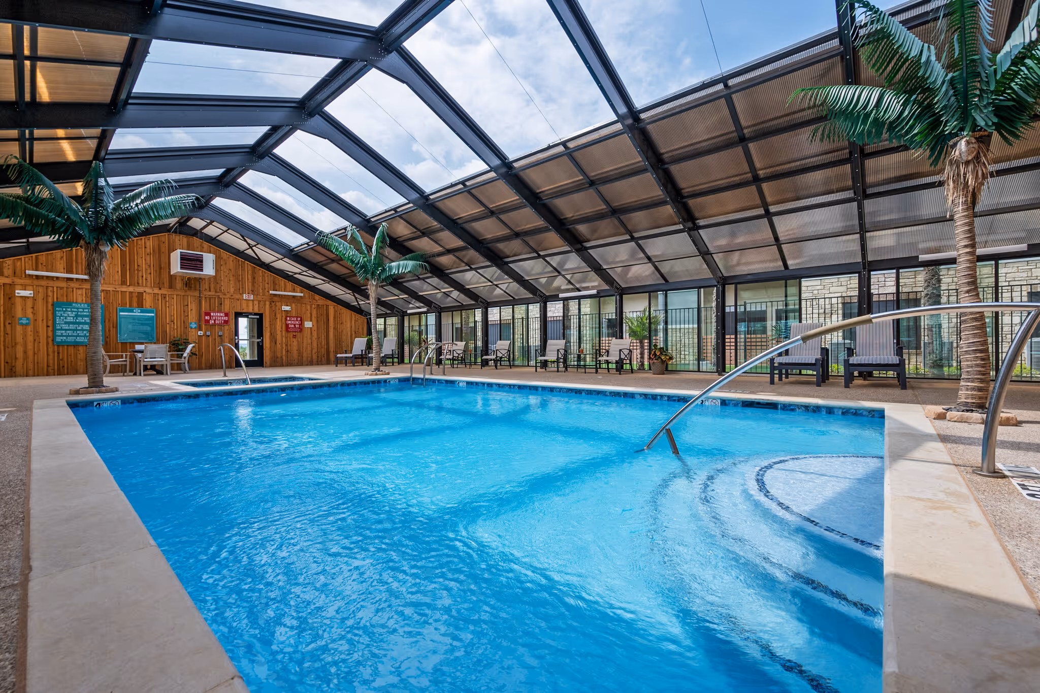 Covered pool area