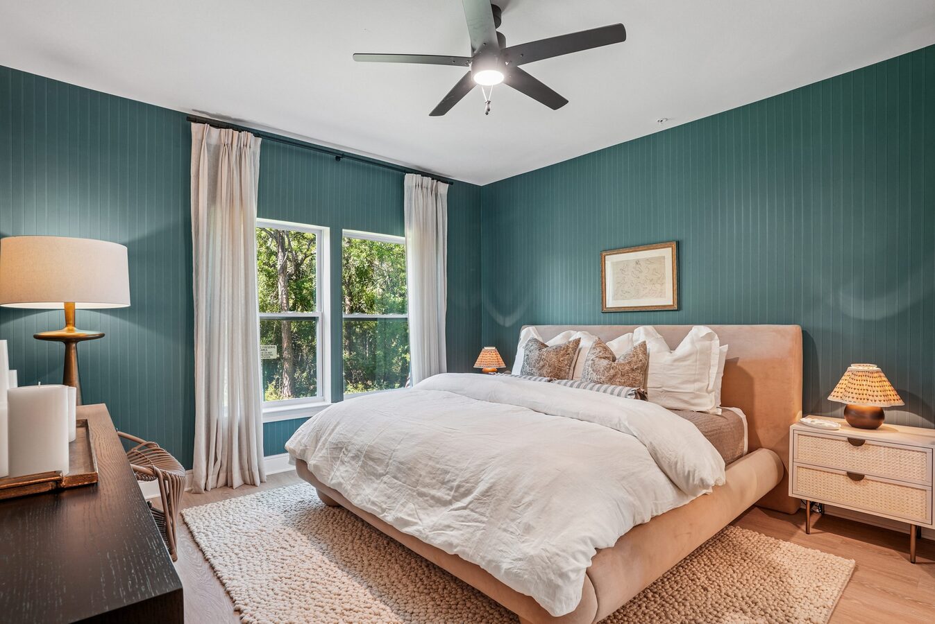 Wood plank flooring brings warmth and character to every bedroom at Solay Cape Coral — the kind of detail that makes a space feel like home.#solaycape...
