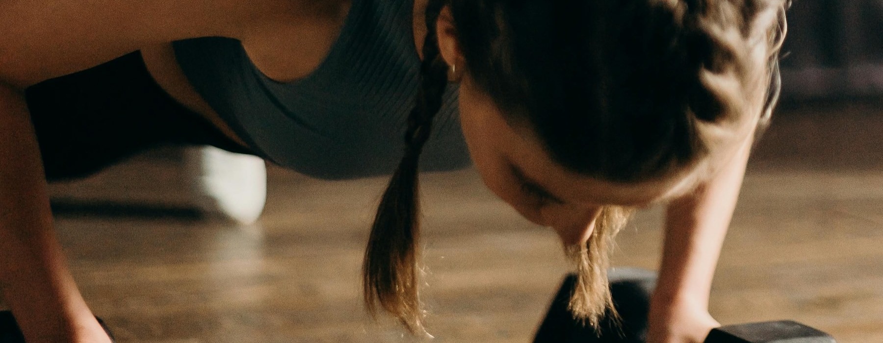 a woman working out
