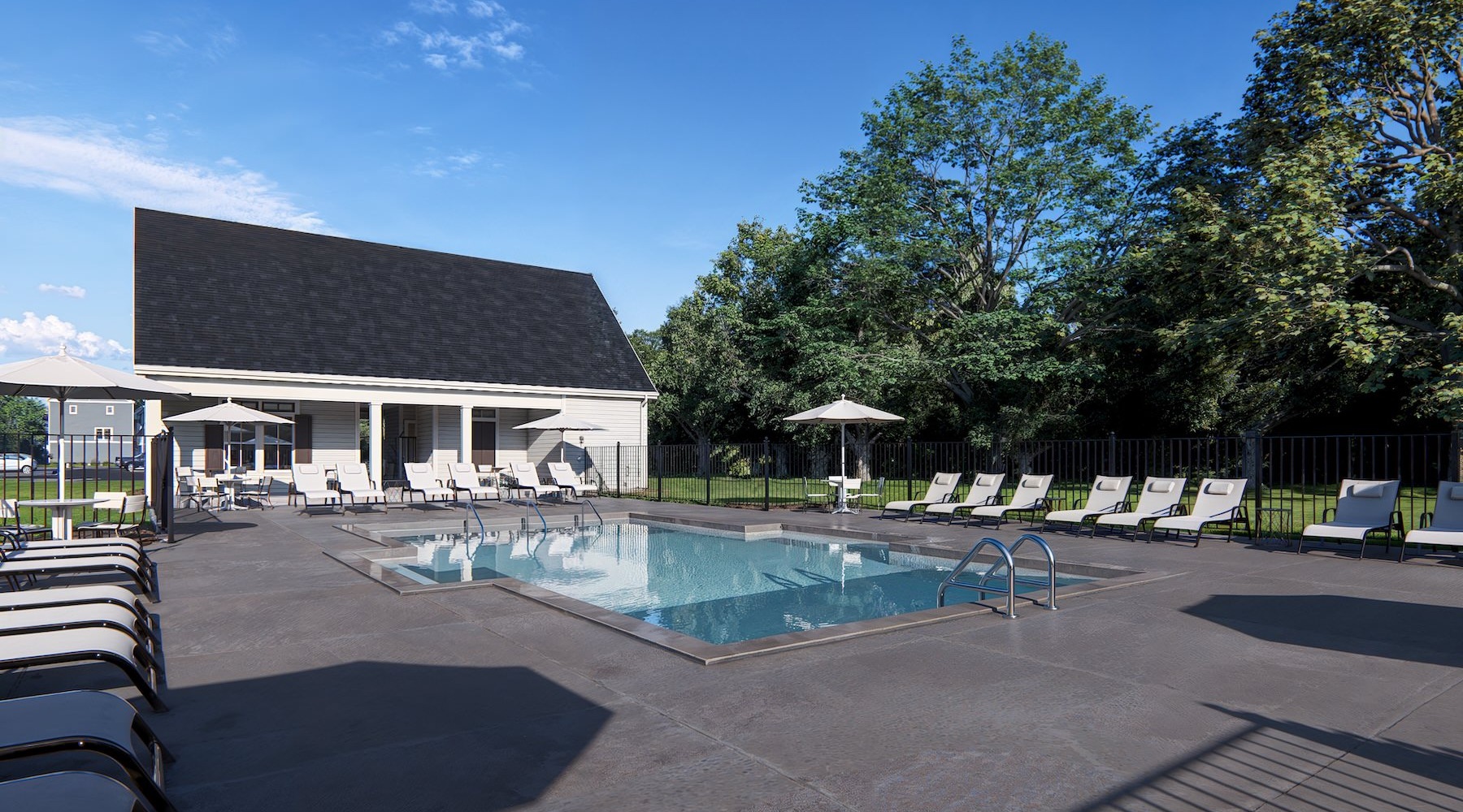 resort-style swimming pool at Berkshire on Clements Ferry, homes for rent  in Charleston, SC