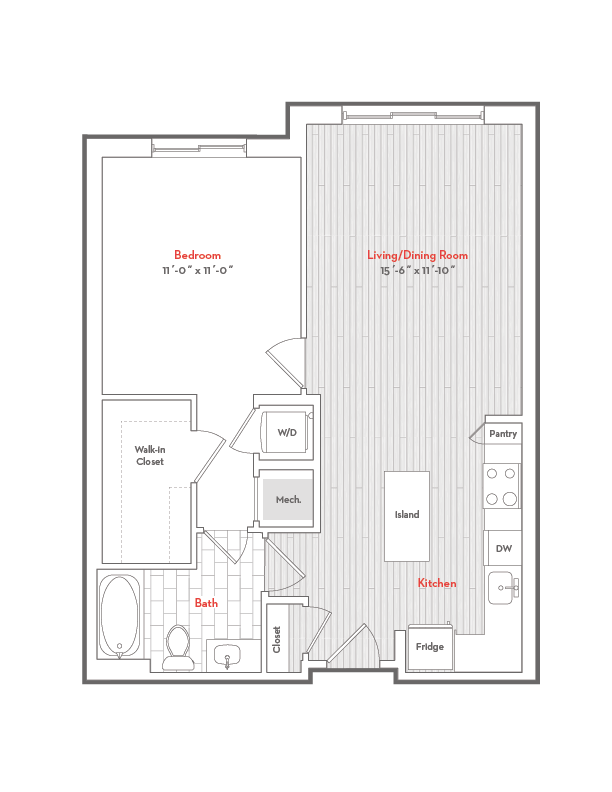Floor Plan Image of Apartment Apt 656