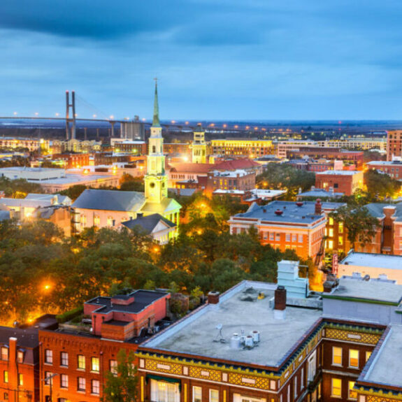 A photo of downtown Savannah