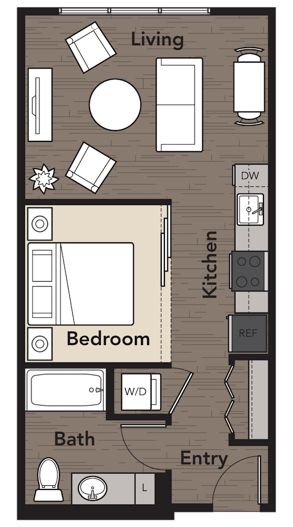 1 bedroom 1 bath at Kirkland Crossing Apartments, Washington, 98033