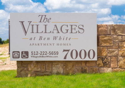 Exterior sign of The Villages at Ben White