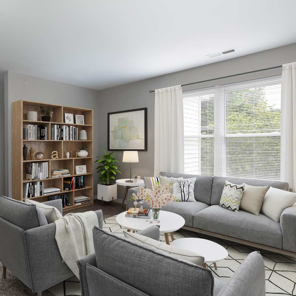 Living space in apartments at Vida Apartments in St. Charles, Missouri