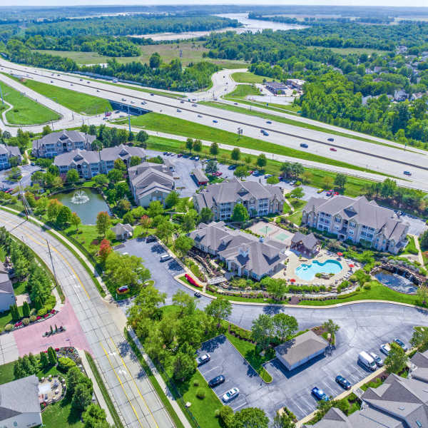 Explore the neighborhood around The Boulders At Katy Trail in St. Charles County, Missouri.
