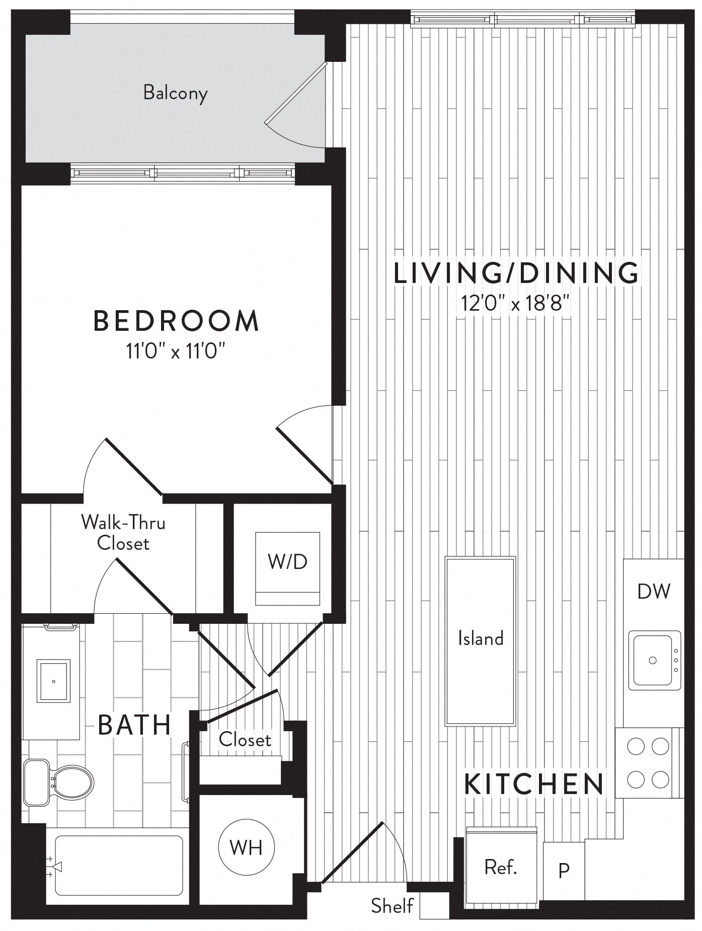 Floor Plan Image of Apartment Apt 311