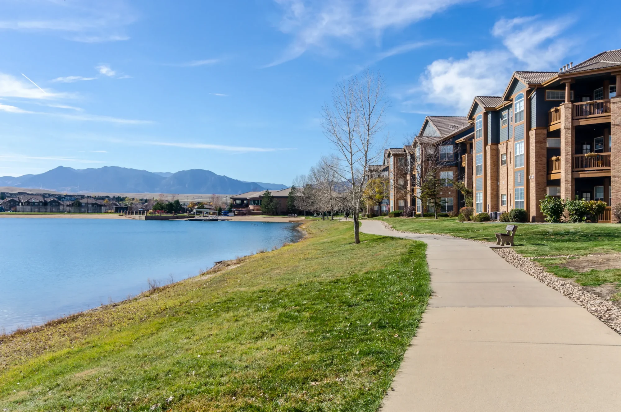 Walking path by the water