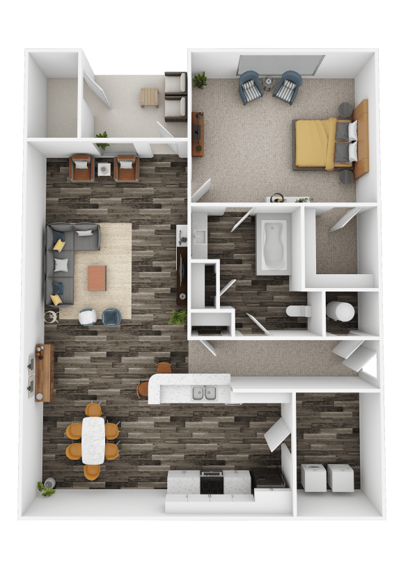 St. Ives Crossing Apartments in Stockbridge, GA photo of 1 Bed - 1 Bath, 853 sq ft floorplan
