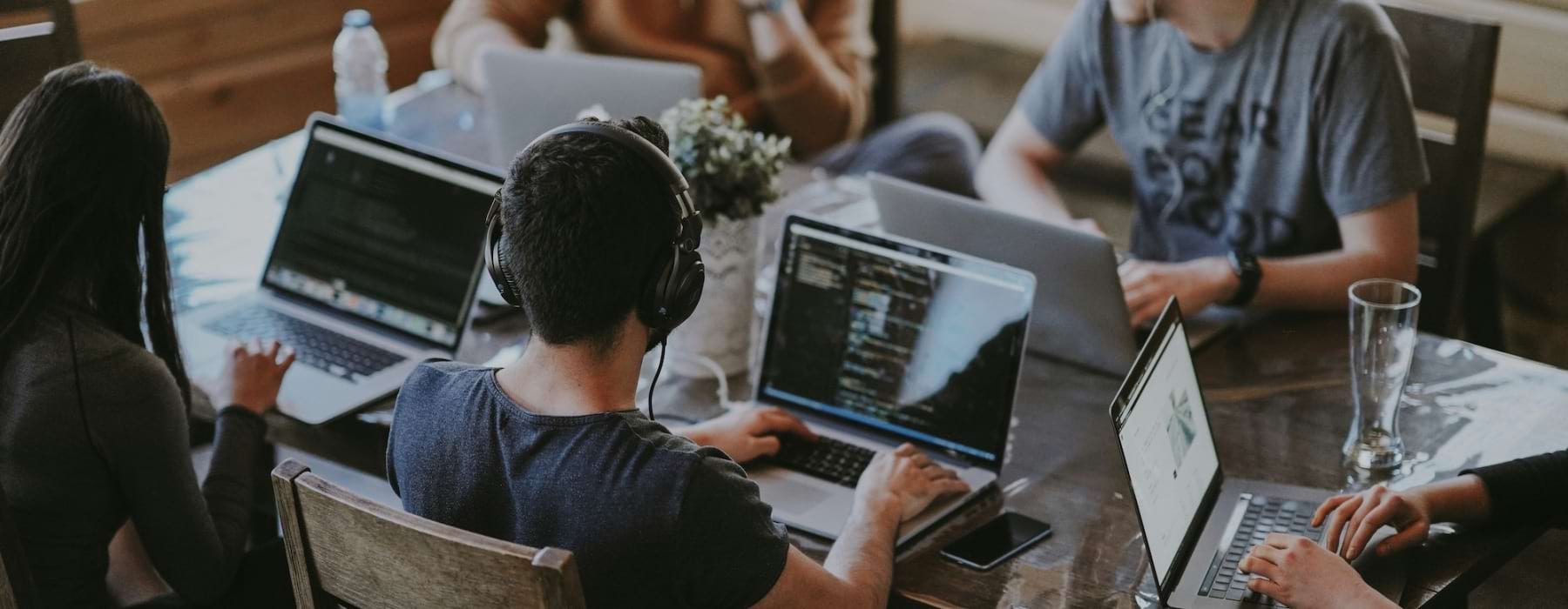 people working on computers