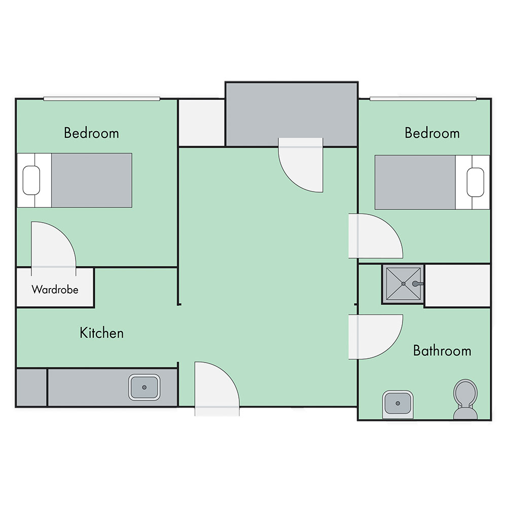 Retreat at Carrollton Floorplan 2 Bedroom