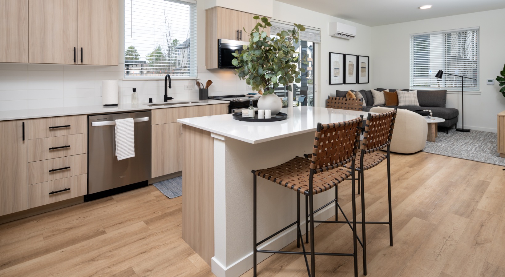 model kitchen with island