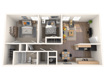 Monarch Pass apartments in Forth Worth, TX photo of a two bedroom floorplan