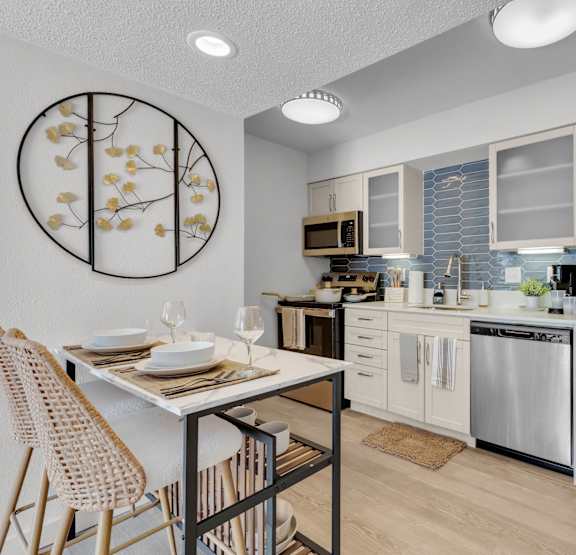 Well equipped kitchen at AVIA Lofts on Liberty Ridge, Jacksonville, Florida