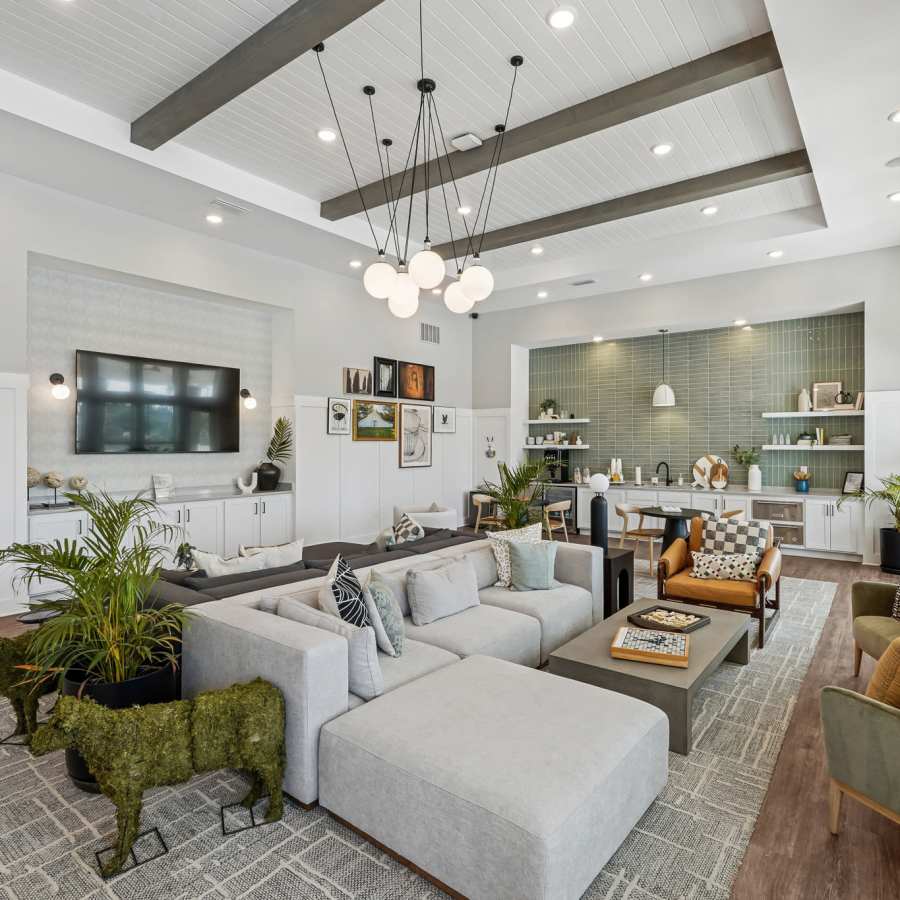 Spacious living area at The Maggie Flats in Jacksonville, Florida