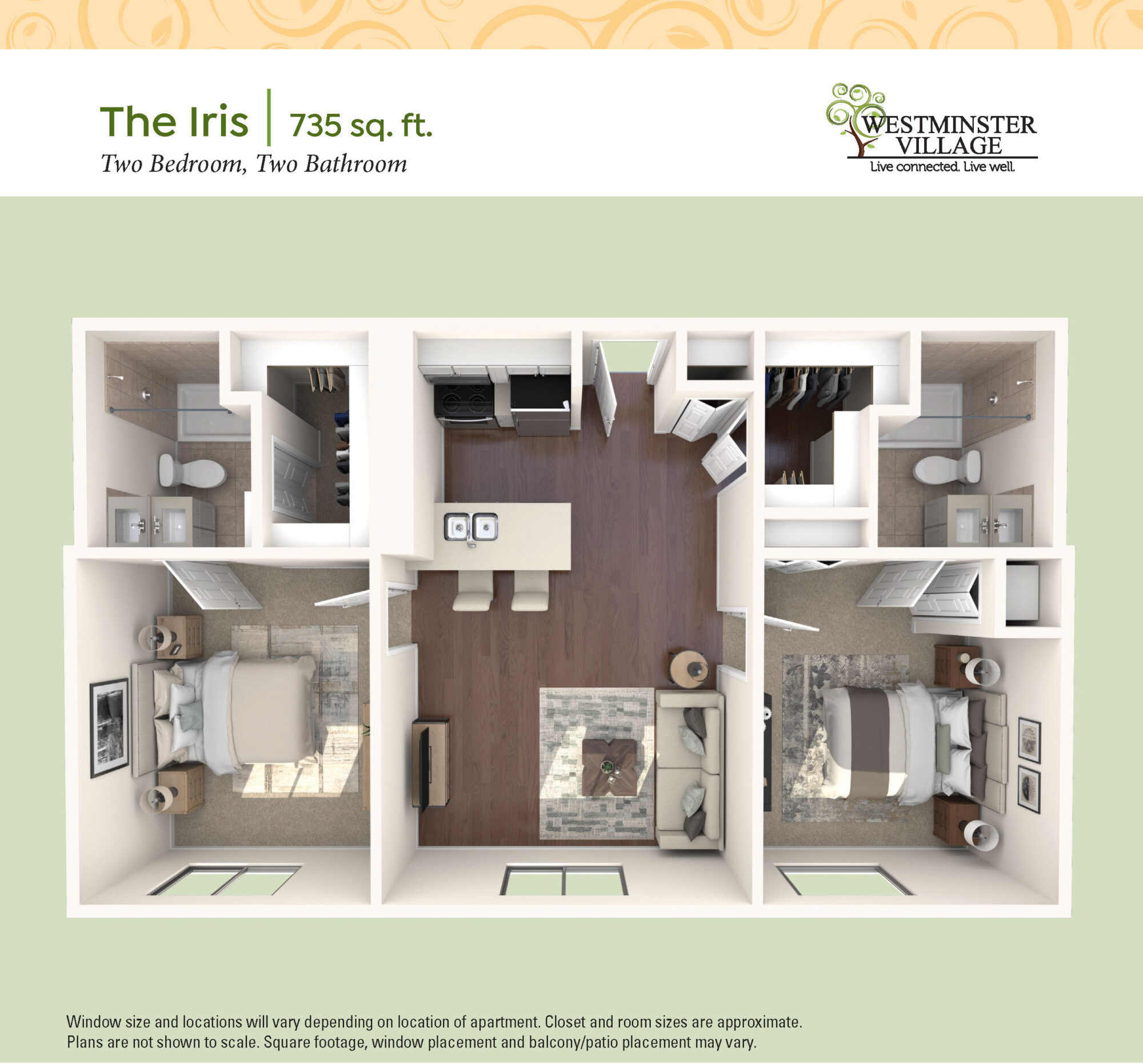 Independent Senior Living Iris Floorplan