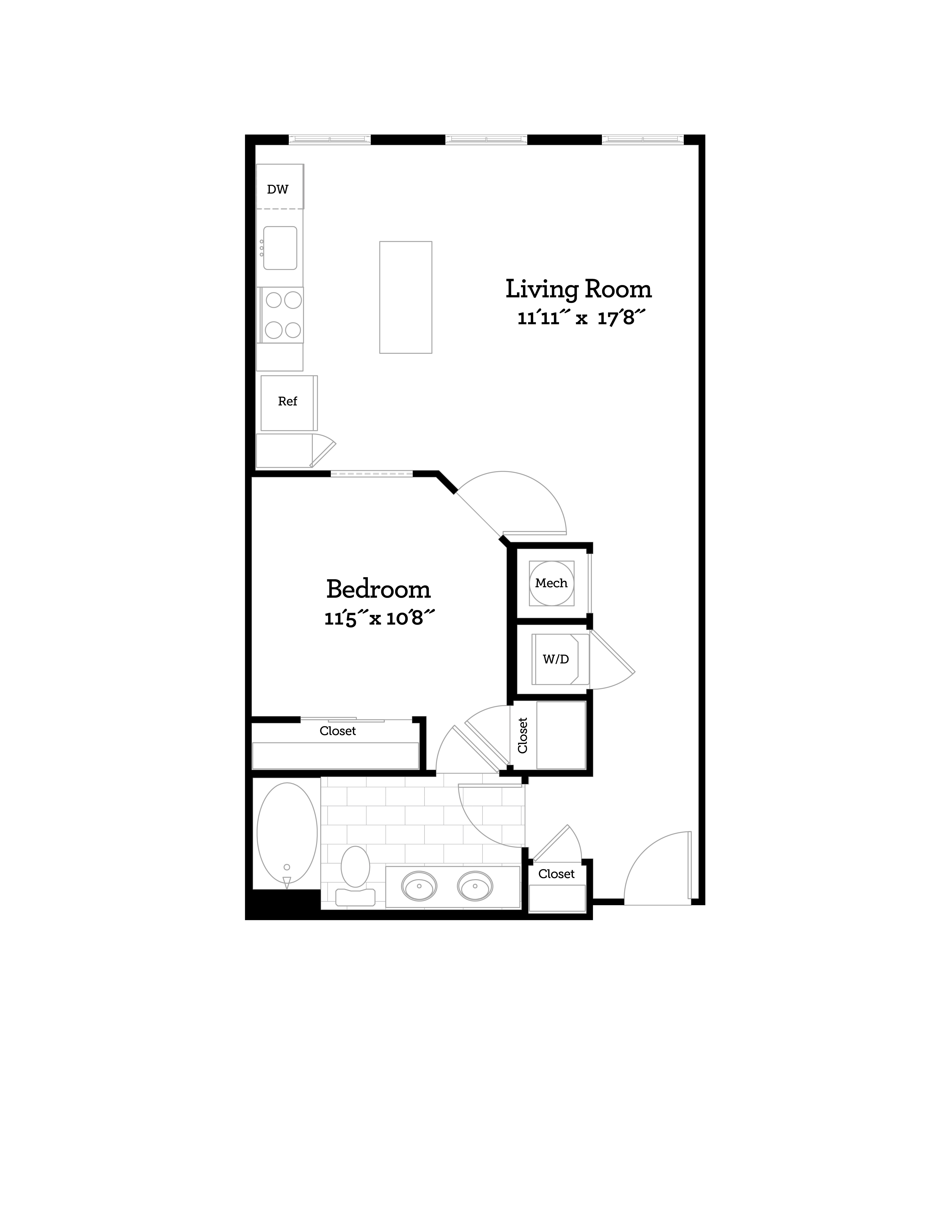 Apartment 409 floorplan
