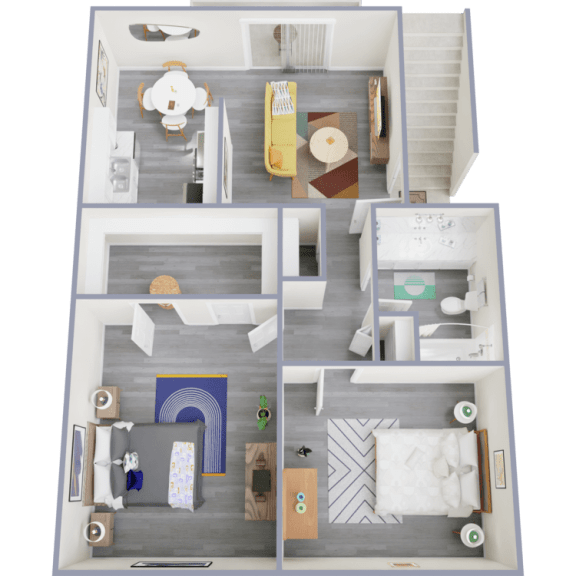 a floor plan of a 1 bedroom apartment