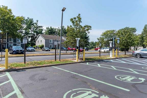 Electric charging stations for residents electric vehicles at Addison Princeton Meadows