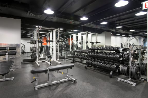 24-Hour Fitness Center  at North Harbor Tower Chicago Apartments