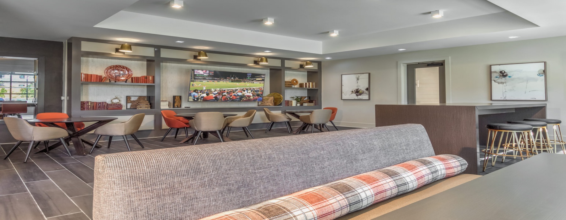 Resident Lounge with large TV and plenty of seating