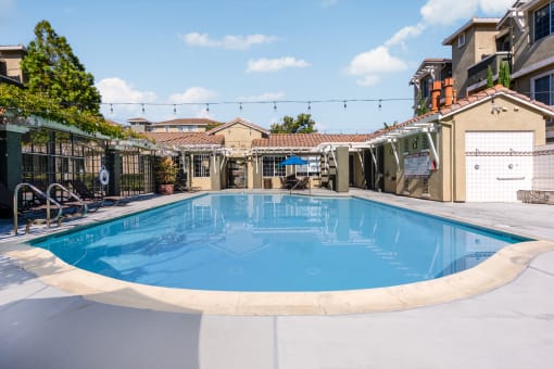 the swimming pool at our apartments
