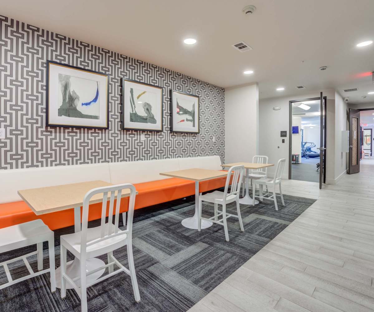 Clubhouse amenities at The Rail Apartments in Austin, Texas