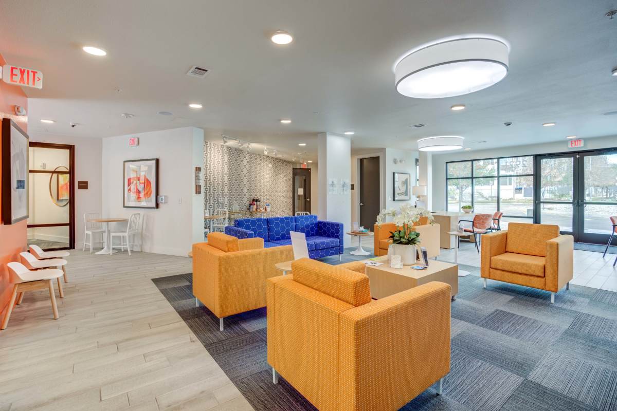 Clubhouse at The Rail Apartments in Austin, Texas