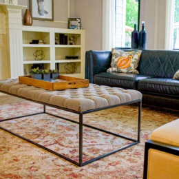 living area and coffee table